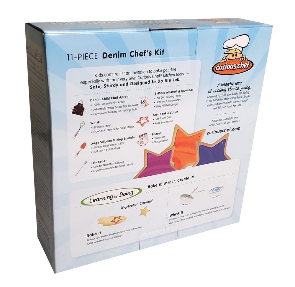 Curious Chef 11 Piece Denim Chefs Kit